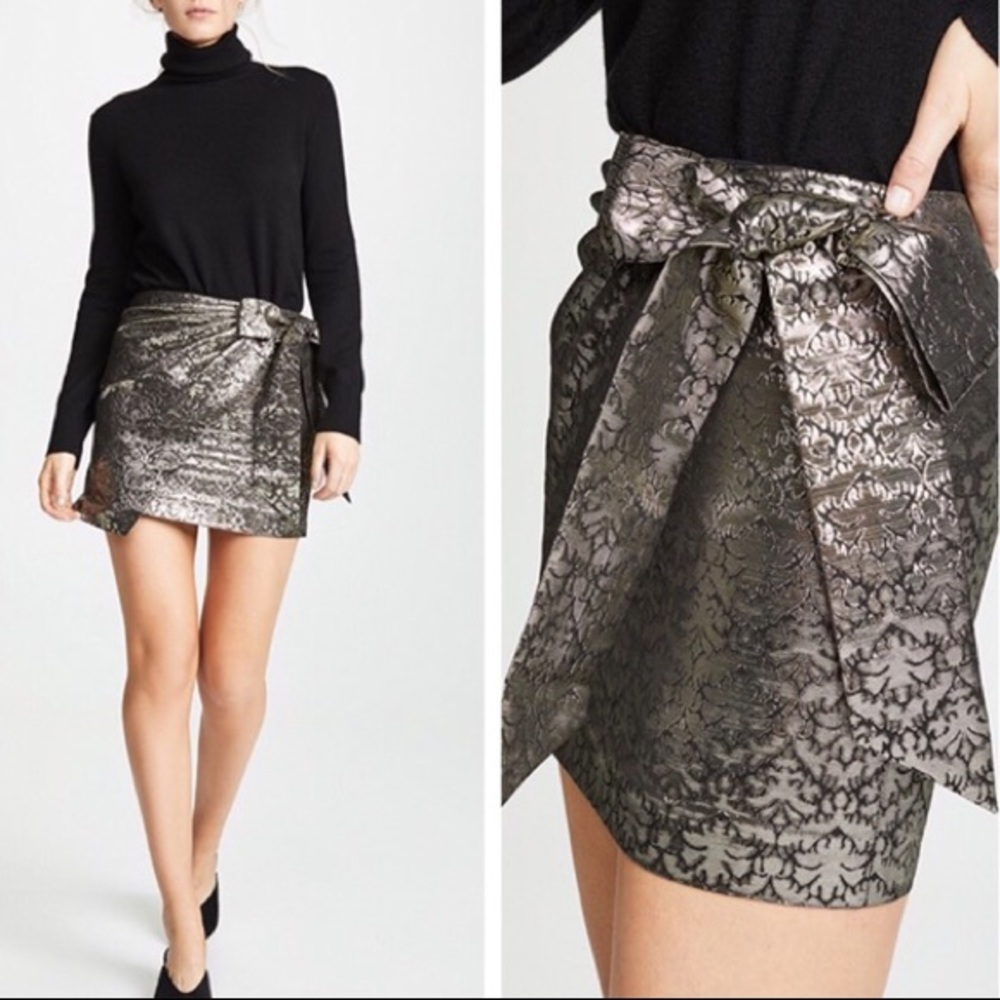 Rebecca Minkoff Metallic Mini Skirt